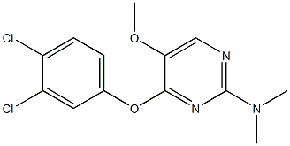 4-(3,4-dichlorophenoxy)-5-methoxy-N,N-dimethyl-2-pyrimidinamine Struktur