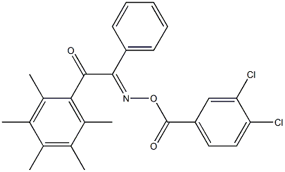 2-{[(3,4-dichlorobenzoyl)oxy]imino}-1-(2,3,4,5,6-pentamethylphenyl)-2-phenylethan-1-one Struktur