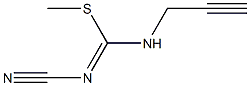 3-{[(cyanoimino)(methylthio)methyl]amino}prop-1-yne Struktur