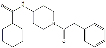 N1-[1-(2-phenylacetyl)-4-piperidyl]cyclohexane-1-carboxamide Struktur