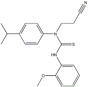 N-(2-cyanoethyl)-N-(4-isopropylphenyl)-N'-(2-methoxyphenyl)thiourea Struktur