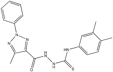 N1-(3,4-dimethylphenyl)-2-[(5-methyl-2-phenyl-2H-1,2,3-triazol-4-yl)carbonyl]hydrazine-1-carbothioamide Struktur