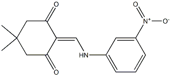 5,5-dimethyl-2-[(3-nitroanilino)methylene]-1,3-cyclohexanedione Struktur