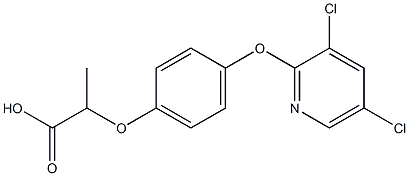 2-{4-[(3,5-dichloro-2-pyridyl)oxy]phenoxy}propanoic acid Struktur