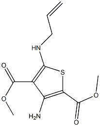 dimethyl 5-(allylamino)-3-aminothiophene-2,4-dicarboxylate Struktur