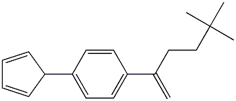 1-(2,4-cyclopentadienyl)-4-[1-(3,3-dimethylbutyl)vinyl]benzene Struktur