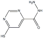 6-mercaptopyrimidine-4-carbohydrazide Struktur