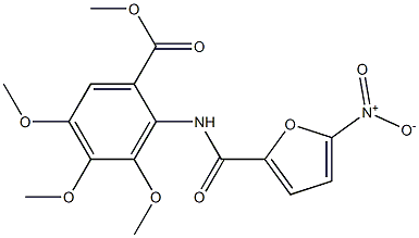 methyl 3,4,5-trimethoxy-2-{[(5-nitro-2-furyl)carbonyl]amino}benzoate Struktur