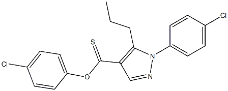 4-chlorophenyl 1-(4-chlorophenyl)-5-propyl-1H-pyrazole-4-carbothioate Struktur