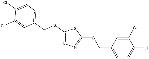 2,5-di[(3,4-dichlorobenzyl)thio]-1,3,4-thiadiazole Struktur