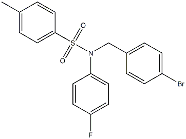 N1-(4-bromobenzyl)-N1-(4-fluorophenyl)-4-methylbenzene-1-sulfonamide Struktur