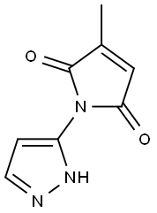 3-methyl-1-(1H-pyrazol-5-yl)-2,5-dihydro-1H-pyrrole-2,5-dione Struktur