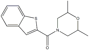 benzo[b]thiophen-2-yl(2,6-dimethylmorpholino)methanone Struktur