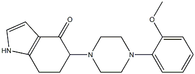 5-[4-(2-methoxyphenyl)piperazino]-1,5,6,7-tetrahydro-4H-indol-4-one Struktur