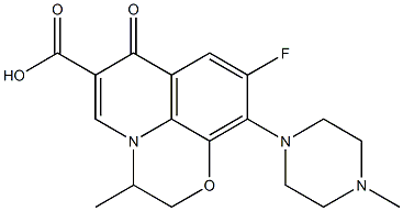 8-Fluoro-3-methyl-9-(4-methyl-piperazin-1-yl)-6-oxo-2,3-dihydro-6H-1-oxa-3a-aza-phenalene-5-carboxylic acid Struktur