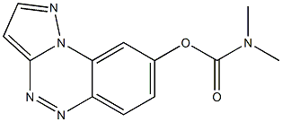 benzo[e]pyrazolo[5,1-c][1,2,4]triazin-8-yl N,N-dimethylcarbamate Struktur