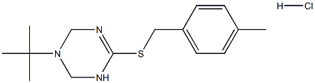 3-(tert-butyl)-6-[(4-methylbenzyl)thio]-1,2,3,4-tetrahydro-1,3,5-triazine hydrochloride Struktur