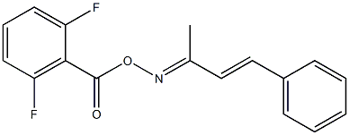 1,3-difluoro-2-({[(1-methyl-3-phenylprop-2-enylidene)amino]oxy}carbonyl)benzene Struktur