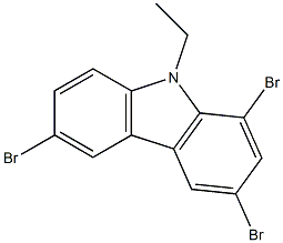 1,3,6-tribromo-9-ethyl-9H-carbazole Struktur