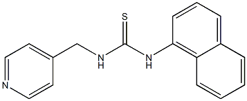 N-(1-naphthyl)-N'-(4-pyridylmethyl)thiourea Struktur