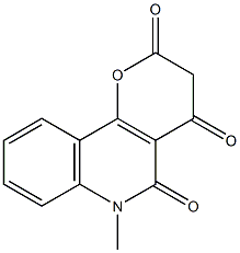 6-methyl-3,4,5,6-tetrahydro-2H-pyrano[3,2-c]quinoline-2,4,5-trione Struktur