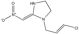 1-[(E)-3-chloro-2-propenyl]-2-[(E)-nitromethylidene]imidazolidine Struktur