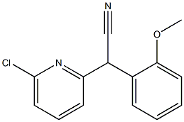 2-(6-chloro-2-pyridinyl)-2-(2-methoxyphenyl)acetonitrile Struktur