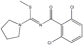 1-methyl N1-(2,6-dichlorobenzoyl)pyrrolidine-1-carboximidothioate Struktur