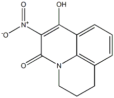 7-hydroxy-6-nitro-2,3-dihydro-1H,5H-pyrido[3,2,1-ij]quinolin-5-one Struktur