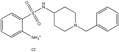 2-{[(1-benzyl-4-piperidinyl)amino]sulfonyl}benzenaminium chloride Struktur