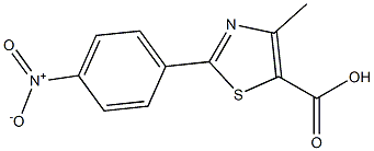 4-methyl-2-(4-nitrophenyl)-1,3-thiazole-5-carboxylic acid Struktur