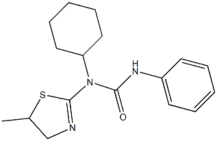 N-cyclohexyl-N-(5-methyl-4,5-dihydro-1,3-thiazol-2-yl)-N'-phenylurea Struktur