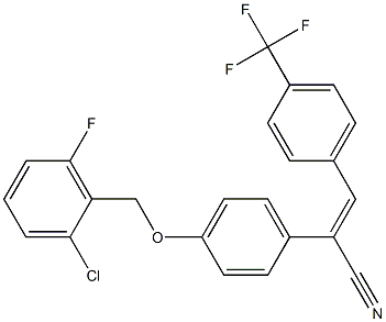 2-{4-[(2-chloro-6-fluorobenzyl)oxy]phenyl}-3-[4-(trifluoromethyl)phenyl]acrylonitrile Struktur