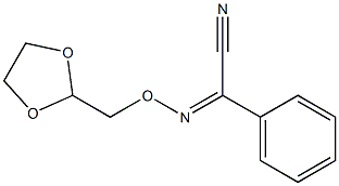 N-(1,3-dioxolan-2-ylmethoxy)benzenecarboximidoyl cyanide Struktur