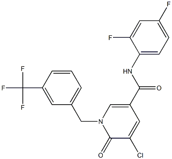 5-chloro-N-(2,4-difluorophenyl)-6-oxo-1-[3-(trifluoromethyl)benzyl]-1,6-dihydro-3-pyridinecarboxamide Struktur