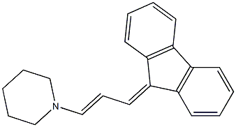 1-[3-(9H-fluoren-9-yliden)prop-1-enyl]piperidine Struktur