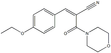 3-(4-ethoxyphenyl)-2-(morpholinocarbonyl)acrylonitrile Struktur