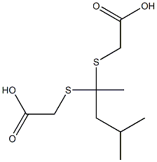 2-({1-[(carboxymethyl)thio]-1,3-dimethylbutyl}thio)acetic acid Struktur