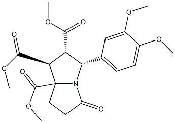 trimethyl (1S,2S,3R)-3-(3,4-dimethoxyphenyl)-5-oxotetrahydro-1H-pyrrolizine-1,2,7a(5H)-tricarboxylate Struktur