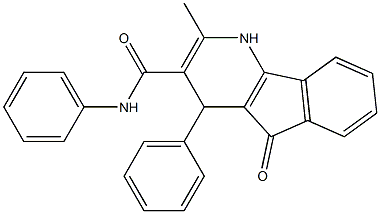 N3,4-diphenyl-2-methyl-5-oxo-4,5-dihydro-1H-indeno[1,2-b]pyridine-3-carboxamide Struktur