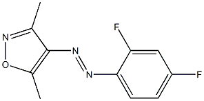 1-(2,4-difluorophenyl)-2-(3,5-dimethylisoxazol-4-yl)diaz-1-ene Struktur