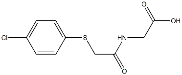 2-({2-[(4-chlorophenyl)thio]acetyl}amino)acetic acid Struktur