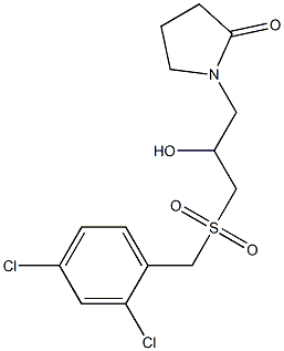 1-{3-[(2,4-dichlorobenzyl)sulfonyl]-2-hydroxypropyl}-2-pyrrolidinone Struktur