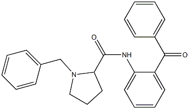 N2-(2-benzoylphenyl)-1-benzylpyrrolidine-2-carboxamide Struktur