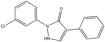 2-(3-chlorophenyl)-4-phenyl-1,2-dihydro-3H-pyrazol-3-one Struktur