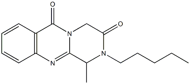 1-methyl-2-pentyl-2H-pyrazino[2,1-b]quinazoline-3,6(1H,4H)-dione Struktur