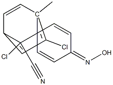 2-(2,5-dichloro-4-hydroxyiminocyclohexa-2,5-dienyliden)-2-(4-methylphenyl)acetonitrile Struktur