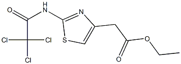 ethyl 2-{2-[(2,2,2-trichloroacetyl)amino]-1,3-thiazol-4-yl}acetate Struktur