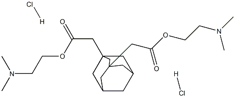 2-(dimethylamino)ethyl 2-(3-{2-[2-(dimethylamino)ethoxy]-2-oxoethyl}-1-adamantyl)acetate dihydrochloride Struktur