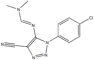 N'-[1-(4-chlorophenyl)-4-cyano-1H-1,2,3-triazol-5-yl]-N,N-dimethyliminoformamide Struktur